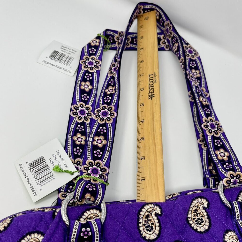Vera Bradley Shoulder Bag NWT & NWT Matching Wristlet Simply Violet - Picture 11 of 16